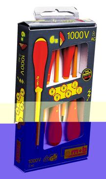 TOURNEVIS ISOLÉS 1000 V - JEU 6 PIECES