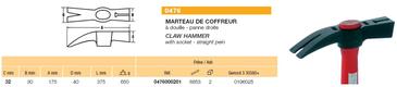 MARTEAU COFFREUR - MANCHE BOIS - 750G