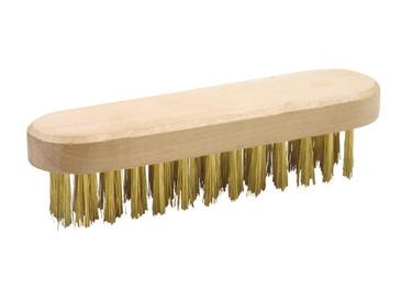 BROSSE METALLIQUE A MAIN SANS MANCHE EN BOIS - L 180MM