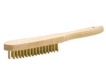 BROSSE METALLIQUE A MAIN L 290MM - MANCHE BOIS 