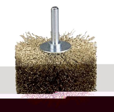 BROSSE SUR TIGE Ø 80 MM - ACIER LAITONNE 