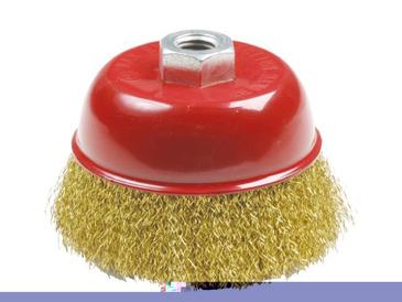 BROSSE COUPEE ACIER LAITONNE POUR PONCEUSE - D 80MM