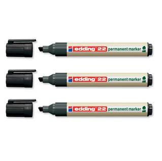 MARQUEUR PERMANENT ECO EDDING - BLISTER 3 PIECES