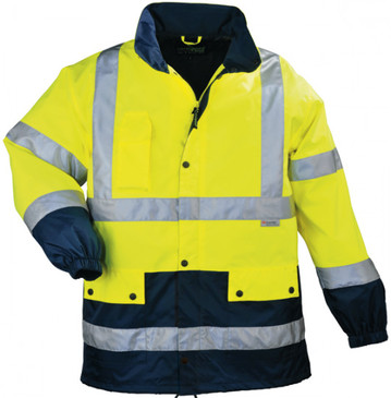 VESTE JAUNE HAUTE VISIBILITE - CONTRE LA PLUIE