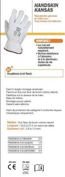 GANT DE MAÎTRISE TOUT FLEUR DE VACHETTE JAUNE - QUALITÉ  STANDARD