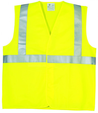 GILET DE SIGNALISATION FLUORESCENT POLYESTER