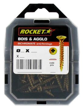 VBA ROCKET TETE FRAISEE POZI OU TORX - BICHROMATE