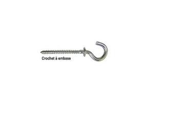 CROCHET A EMBASE - FILET BOIS  5X60MM - ZINC