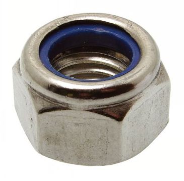 ECROU INDESSERRABLE AVEC BAGUE NYLON - INOX A2