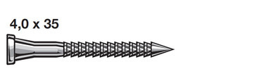 POINTE ANNELÉE ÉLECTROZINGUÉE D 4MM