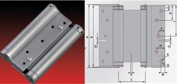 CHARNIÈRE DOUBLE ACTION - INOX