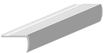 NEZ DE MARCHE ANODISÉ ANGLE DROIT - AU METRE - ALUMINIUM 