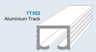 RAIL HAUT ALUMINIUM POUR GALET DOUBLE - 2M 