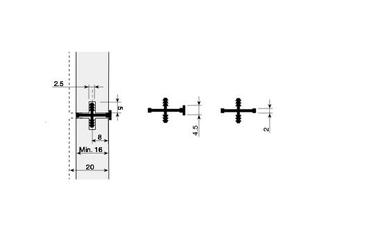 PROFIL JONCTION PANNEAU 16-20MM - PLAT 4.5MM - L 3M