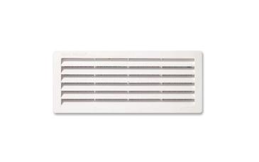 GRILLE VENTILATION RECTANGULAIRE AVEC MOUSTIQUAIRE A ENCASTRER - PLASTIQUE 