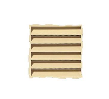 GRILLE VENTILATION CARREE AVEC MOUSTIQUAIRE ASSEMBLABLE A SCELLER - 100x100MM - PLASTIQUE 