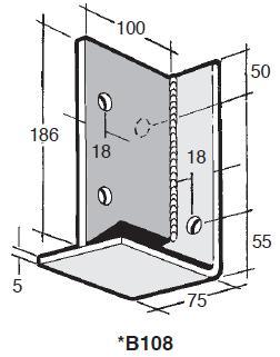 SUPPORT POUTRE 100 x 190 x 80 MM