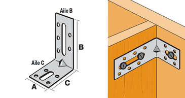 ÉQUERRE DE FIXATION AVEC ET SANS RENFORT