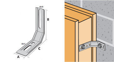 ÉQUERRE NERVURÉE À PAN COUPÉ 30 x 100 x 81 MM