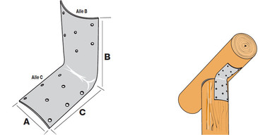 ÉQUERRE POUR BOIS ROND