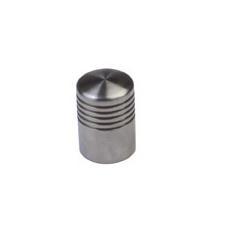 BOUTON CYLINDRE A RAINURE - D 15X25MM - INOX 