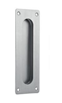 POIGNÉE CUVETTE RECTANGULAIRE A VISSER POUR PORTE COULISSANTE - 180MM  - INOX 