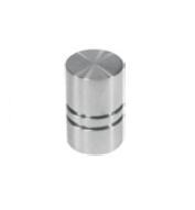BOUTON CYLINDRIQUE A RAINURES - D 14MM - INOX 