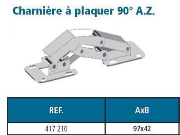 CHARNIERE A RESSORT - ANGLE 90°