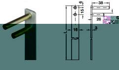 TRINGLE POUR SERRURE CENTRALE 