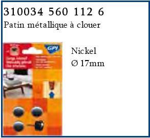 PATIN A CLOUER - METAL NICKELE - BLISTER