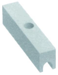 PATIN NYLON POUR RAIL PLASTIQUE BLANC - 40X9 MM