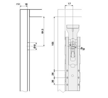 ATTACHE ELEMENT CROCHET ANGLE 65KG