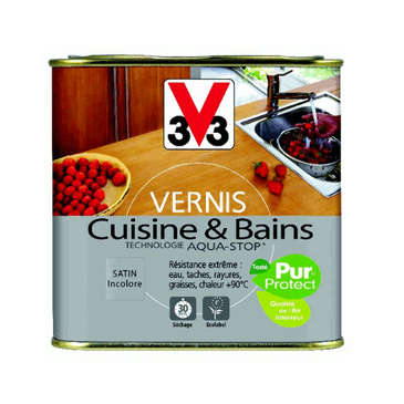 VERNIS INTERIEUR  POUR CUISINE ET BAINS - SATINE OU BRILLANT