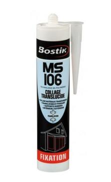 MASTIC COLLE MS 106 TRANSLUCIDE - CARTOUCHE 290ML