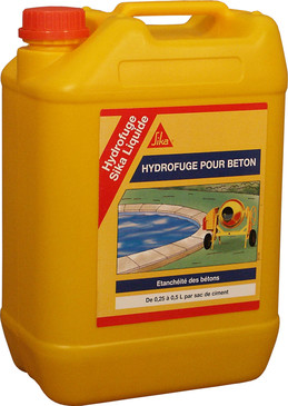 SIKA HYDROFUGE POUR MORTIER ET BETON - LIQUIDE BLANC - BIDON 5L
