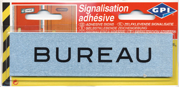 PLAQUE INDICATRICE - ALUMINIUM - BLISTER