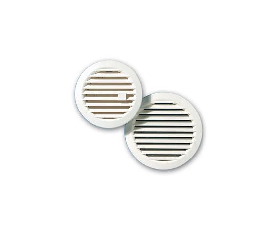 Grille ventilation ronde fixe ou reglable a clipser - plastique blanc -  Quincaillerie Calédonienne