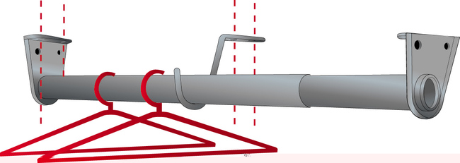 Barre penderie extensible