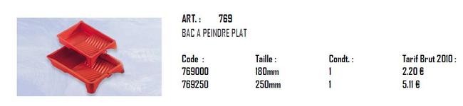 Bac à peinture plat