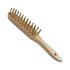 Brosse metallique fil rond - a manche - 4 rangs 