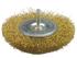 Brosse circulaire avec tige acier laitonne pour ponceuse