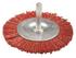 Brosse circulaire avec tige nylon abrasif pour ponceuse