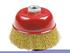 Brosse coupee acier laitonne pour ponceuse - d 80mm