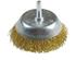 Brosse coupee fil torsade avec tige pour ponceuse