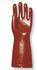 Gant en pvc rouge avec manche extra long 40cm - taille 10