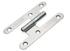 Paumelle - 100x58mm - blister 2 pieces - inox  