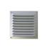 Grille ventilation a persiennes carree / rectangulaire avec moustiquaire - en applique - aluminium 