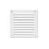 Grille ventilation a persiennes carree / rectangulaire avec moustiquaire - en applique - aluminium 