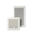 Grille ventilation carree / rectangulaire fixe ou reglable a clipser - plastique blanc