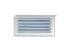 Grille ventilation a persiennes carree / rectangulaire avec moustiquaire - en applique - aluminium 